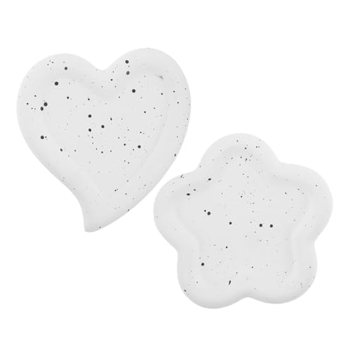 Veemoon 2 Stück Teiliges Nagelkunst Foto Requisiten Tablett Herzförmige Schmuckhalter Dekorativer Organizer für Make-up Parfüm Ablage Vielseitiges Display Tablett für Nagelkunst Zubehör von Veemoon