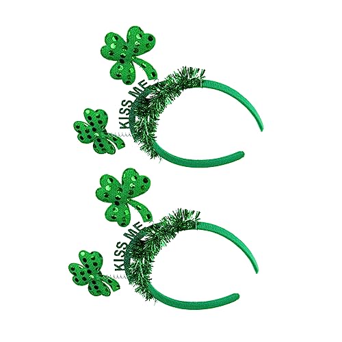 Veemoon 2 Stück Teiliges Patrick's Day Haarband mit Kleeblatt Design Grünes Party Haaraccessoire für Festival Fotorequisiten und Festliche Geeignet für Erwachsene von Veemoon