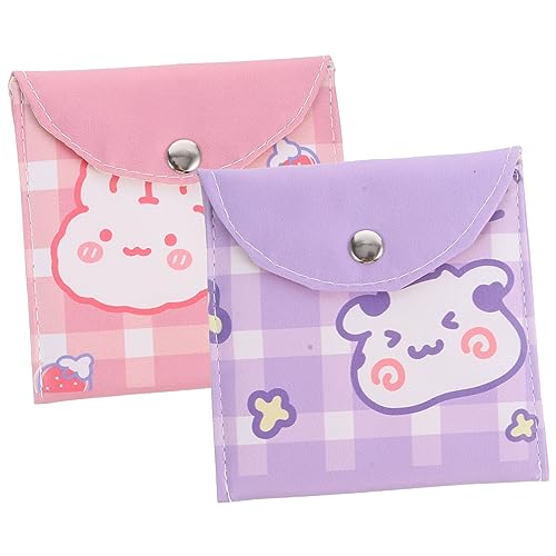 Veemoon 2 Stück Teiliges Perioden täschchen für Damen Kompakte Aufbewahrungstasche für Hygieneartikel und Kleingeld Praktischer Reißverschluss Leicht Vielseitig für Reisen Alltag und von Veemoon