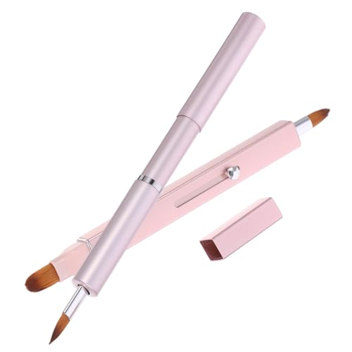 Veemoon 2 Stück Teiliges Retractable Lippenpinsel für Damen Kompakter Tragbarer Make Up Pinsel aus Nylon Doppelseitiger Lippenapplikator für Präzises Gleichmäßiges Auftragen Unterwegs von Veemoon