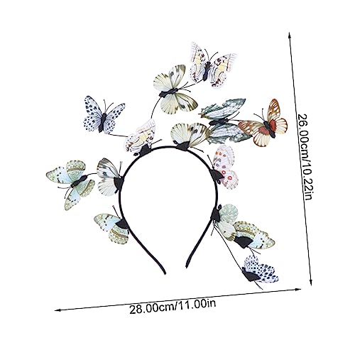 Veemoon 2 Stück Teiliges Schmetterling Haarreif Damen Leichtes Vintage Haarband für Hochzeit und Festliche Anlässe Modisches Brautschmuck Zubehör Zartes Design in Blau und Uni Komfortabel von Veemoon