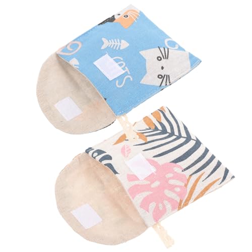 Veemoon 2 Stück Teiliges Tragbares Hygienebeutel aus Baumwoll Leinen mit Reißverschluss Stilvolle Periodentasche für Mädchen Vielseitiger Beutel zur Aufbewahrung von Damenbinden und von Veemoon