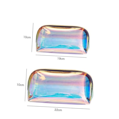 Veemoon 2 Stück Teiliges Transparentes Wasserdichtes Make up Täschchen für Frauen Schimmernde Klare Handtaschen Praktische Aufbewahrung für Alltag Party und Shopping von Veemoon