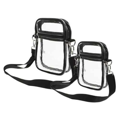 Veemoon 2 Stück Transparente Crossbody Schultertasche Teiliges PVC Stadion Genehmigte Tasche mit Verstellbarem Gurt und Sicherem Reißverschluss für Konzerte Sportveranstaltungen Unisex Veemoon 2 Stück Transparente Crossbody Schultertasche Teiliges PVC Stadion Genehmigte Tasche mit Verstellbarem Gurt und Sicherem Reißverschluss für Konzerte Sportveranstaltungen Unisex von Veemoon