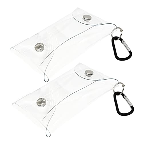 Veemoon 2 Stück Transparente Schlüsseltasche Multifunktionaler Aufbewahrungsbeutel mit Wickelverschluss Praktische Geldbörse für Outdoor Reisen Fitness und Camping Vielseitig für Kleine von Veemoon