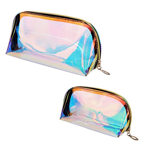 Veemoon 2 Stück Transparente TPU Kosmetiktasche Holografisch Reise Make Up Tasche Leicht Tragbar Viel Stauraum Für Damen Clutch Pencil Case Veemoon 2 Stück Transparente TPU Kosmetiktasche Holografisch Reise Make Up Tasche Leicht Tragbar Viel Stauraum Für Damen Clutch Pencil Case von Veemoon
