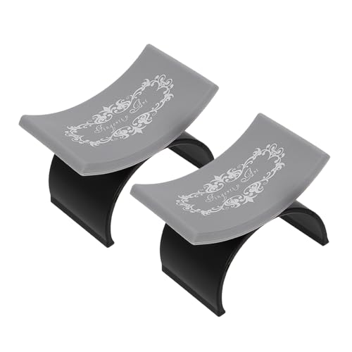 Veemoon 2 Stück U-förmige Nagel Handauflage Maniküre Kissen Ergonomisch Komfortable Handgelenkstütze Schwarz für Salon Nageldesign von Veemoon