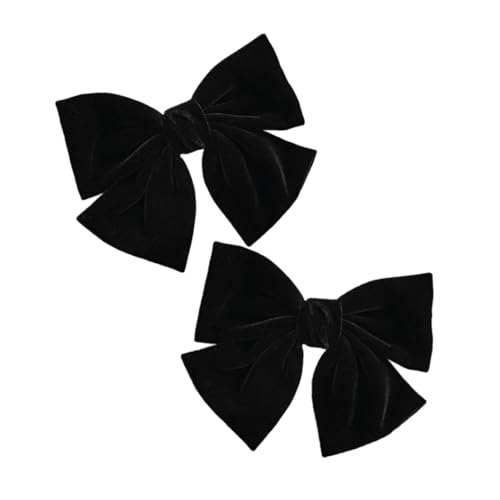 Veemoon 2 Stück Vintage Haarklammern mit Schleife Rutschfeste Bowknot Haarspangen für Damen und Mädchen Eleganter Hochzeitsschmuck und Party Accessoire in Schwarz von Veemoon