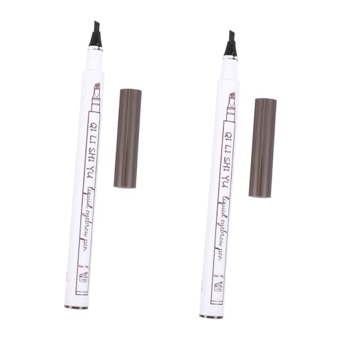 Veemoon 2 Stück Wasserdichter Microblading Augenbrauenstift mit Fork Spitze Langlebiger Eyebrow Pencil für Präzises Auffüllen und Natürlich Definierte Brauen Leicht Abwaschbar Geeignet von Veemoon