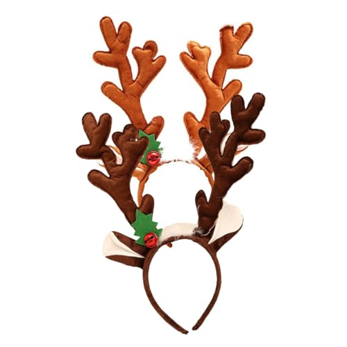 Veemoon 2 Stück Weihnachts Haarreif Große Hirschgeweihe Haarband Kostüm Party Haarschmuck für Mädchen Weihnachten Karneval Feier Festliche Accessoires von Veemoon