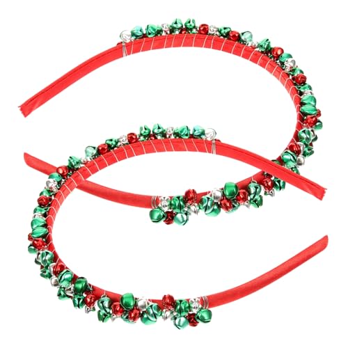 Veemoon 2 Stück Weihnachts Stirnband mit Rentiergeweih und Glocken Leichtes Party Haarband für Erwachsene Festlicher Kopfschmuck für Weihnachten Karneval und Silvester von Veemoon