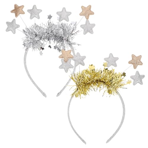 Veemoon 2stücke Frohes Neues Jahr Stirnband Party Stirnband Für Silvester Glitzerndes Kopfbedeckungen Festliche Haarbänder Für Weihnachts Feier von Veemoon