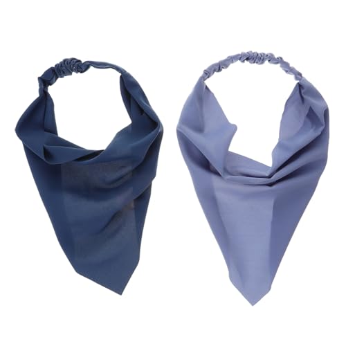Veemoon 2 Stücke Elastische Dreieck Kopftücher Haarschals für Damen Vielseitiges Bandana Stirnband Vintage Turban Kopftuch für Verschiedene Anlässe von Veemoon