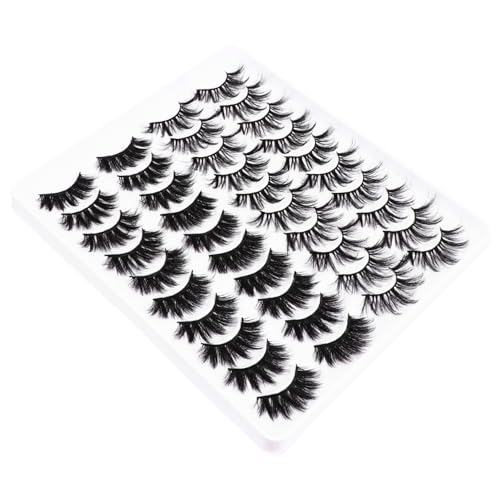 Veemoon 20 Paare Künstliche Wimpern Set Dichte Gekreuzte Fake Eyelashes Natürlicher Look Weiche Stiele Komfortable Frauen Wimpernverlängerung für Alltag und Party von Veemoon