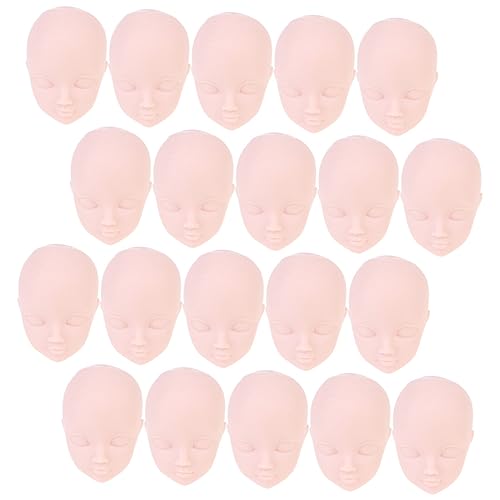 Veemoon 20 Stück Schminkpuppenköpfe DIY Puppenköpfe für Bastelprojekte Kreative Dekoration und Make Up Übungen für Erwachsene von Veemoon