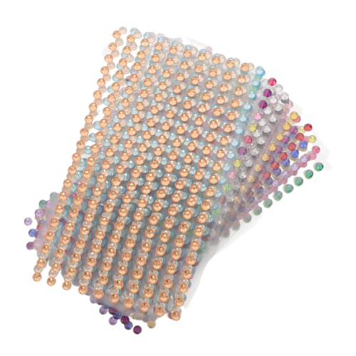 Veemoon 20stücke Selbstklebende Runde Acryl-strasssteine Mit Flacher Rückseite Diy-bastelkleber Für Gesicht Und Haare Glitzer-aufkleber Für Nägel Und Handyhüllen von Veemoon