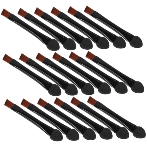 Veemoon 20 Stück Teiliges Doppelkopf Lidschattenpinsel mit Weichem Schwamm Abgewinkelter Augenbrauenpinsel Vielseitiger Make Up für Präzises Verblenden und Eyeliner Anwendung bei Alltag von Veemoon