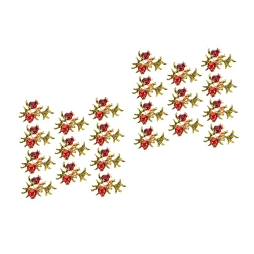 Veemoon 20 Stück Teiliges Filigraner Granatapfel Dekor aus Legierung DIY Haarschmuck Zubehör Vielseitig für Kopfbedeckungen Schuhe und Broschen Goldfarben für Kreative Bastelprojekte und von Veemoon
