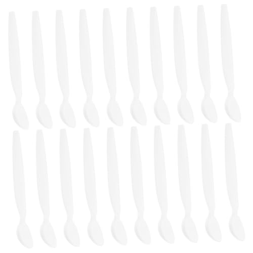 Veemoon 20 Stück Teiliges Kleine Kosmetikspatel aus Weißem Leichte Makeup Löffel für Creme Lotion anwendung Präzise Gesichts Augenpflege Hygienisch und Einfach zu Verwenden für Reise und von Veemoon