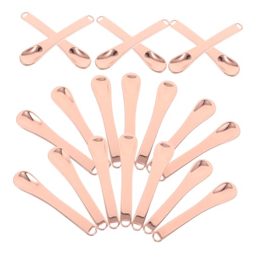 Veemoon 20 Stück Teiliges Metall Kosmetikspatel aus Langlebiger Zinklegierung Präziser Creme Löffel für Gesichtscreme Wiederverwendbar Kompakt und Ergonomisch für Hautpflege und Augencreme von Veemoon