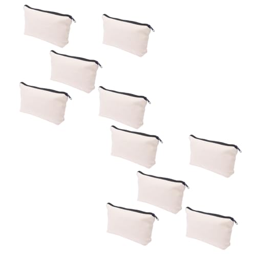 Veemoon Tragbare Bleistift Aufbewahrungstasche Selbstgemacht Kulturbeutel 20 Stücke Cremefarbenes Federmäppchen Stifthalter für Schule und Reisen von Veemoon