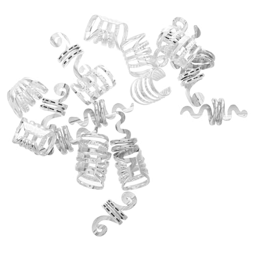 Veemoon 20 Stück Haarschmuck für Zöpfe Dreadlock Perlen Metall Haarspangen Haarspangen für Damen Selbstgemacht Haarschmuck Accessoires für Hochzeiten und Partys von Veemoon