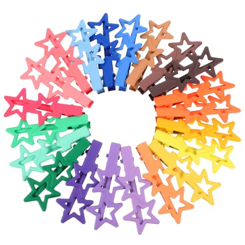 Veemoon 21 Stck Teiliges Stern Haarspangen Metall Haarklammern für Mädchen Leichte Dekorative Haarklammern in Fünfzackiger Sternform Vielseitig für Alltag Party und Geeignet von Veemoon