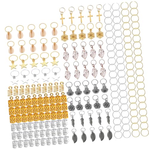 Veemoon 220stücke Dekorativer Kopfschmuck Haarschmuckringe Dreadlock-accessoire Haarschmuck Für Damen Verschiedene Farben Zum Flechten Und Haarverlängerung von Veemoon