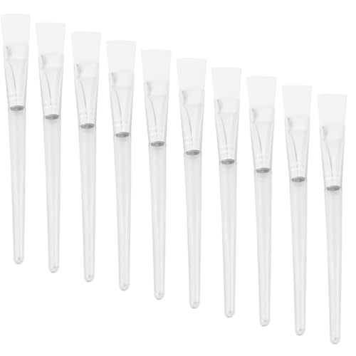 Veemoon 24 Stück Teiliges Gesichtsmaske Pinsel Transparent Kristallgriff Wiederverwendbar Maskenapplikator Werkzeug für Gleichmäßiges Auftragen von Schlamm und Pflegeprodukten von Veemoon