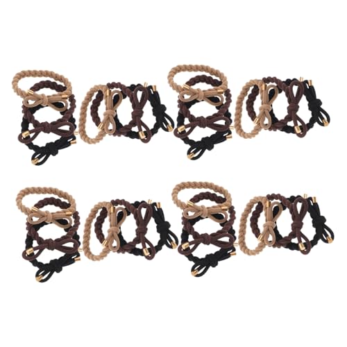 Veemoon 24stücke Teilige Haargummis Mit Schleife Elastische Haarbänder Dickes Haarbandseil Für Pferdeschwanz Geeignet Für Lockiges Haar Frauen Und Mädchen Ohne Haarschäden von Veemoon
