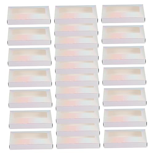 Veemoon 25 Stück Teiliges Wimpern Organizer Rechteckige Eyelash Storage Box mit Dickem Glitzerpapier Langlebig und Wiederverwendbar Sicherer Verschluss für Zuhause und Reisen Leicht zu von Veemoon