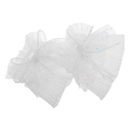 Veemoon 2stücke Abnehmbare Damen-handgelenk-cuffs Mit Pailletten-bowknot Spitzenärmel Für Hochzeiten Partys Oder Teepartys Komfortabel Und Sicher Im Sitz von Veemoon