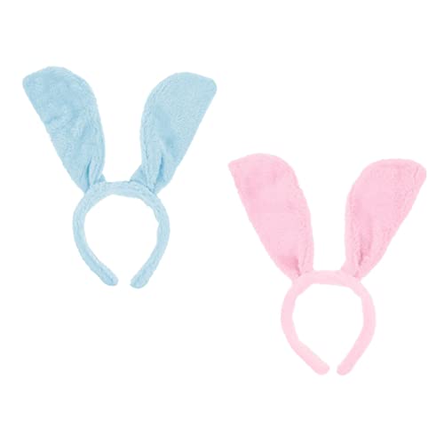 Veemoon 2stücke Pack Hasenohren Stirnband Plüsch Party Kopfbedeckung Cosplay Haarreifen Zubehör Dekoration Mädchen von Veemoon