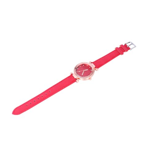 Veemoon Glitzernde Damenuhr Quarzuhr 2 Stück Design Rot Blau Armbanduhr Für Handgelenkdekoration Modische Sternenhimmel Uhr Für Frauen Präzises Quarzwerk Als von Veemoon