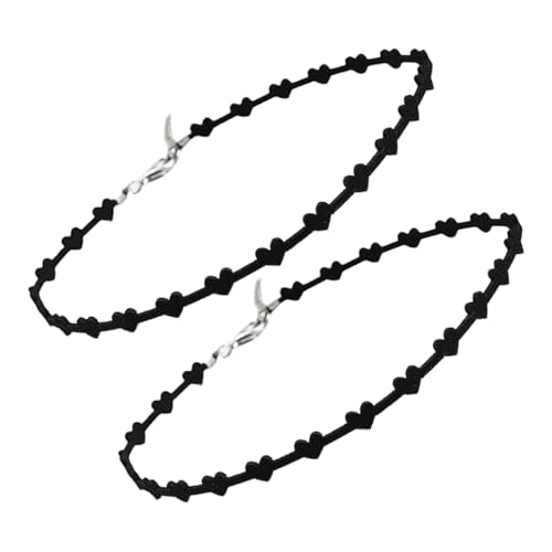Veemoon 2stücke Herz Halskette Für Mädchen Süß Choker Mit Herz Anhängern Choker Halskette Ornament Leichte von Veemoon