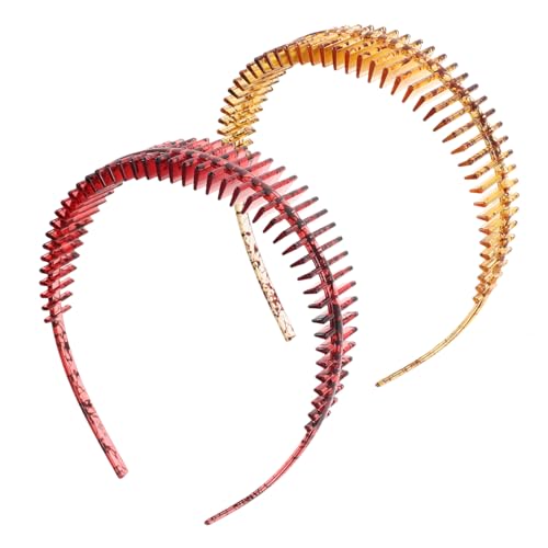 Veemoon 2stücke Damen Stirnbänder Mit Zähnen Stirnbänder Für Gesicht Waschen Workout Haarbänder Für Frauen von Veemoon