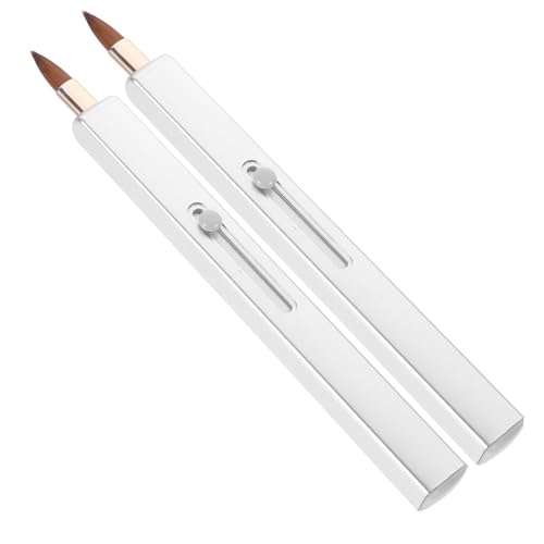 Veemoon 2Stücke Einziehbare Lippenstift Applikatoren Lippenbürsten für Make Up Damen Make Up Werkzeuge mit Kappe Hautfreundlich und Tragbar für Lippenfarbe und Gloss von Veemoon