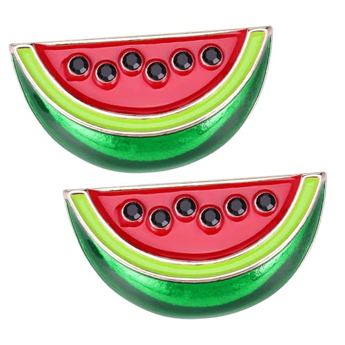 Veemoon Wassermelonen Brosche Pin 2 Stück Cartoon Anstecknadel für Damen Modisches Schmuckzubehör für Schals und Pullover Leicht und Verschleißfest für Sommer Outfits von Veemoon