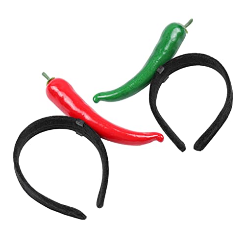 Veemoon 2er Set Chili Stirnband – Lustiger Haaraccessoire Im Gemüse-Design Für - Ideal Als Fotorequisite Und Für Kreative Outfits Perfekt Für Partys Und Besondere Anlässe von Veemoon