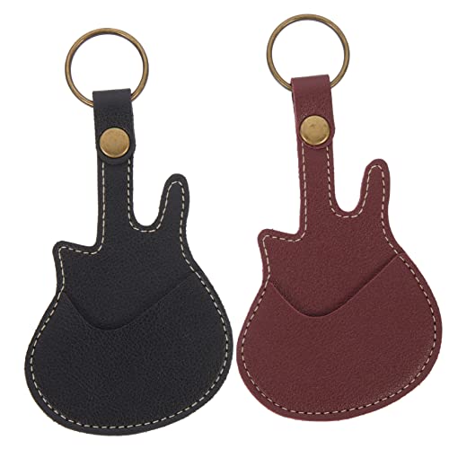 Veemoon 2stücke Gitarren-Pick Aufbewahrungstasche Aus Tragbare Organizer Für Plektren Für Gitarre Ukulele Und Andere Musikinstrumente Weinrot von Veemoon