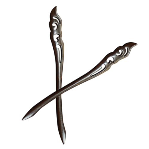 Veemoon 2stücke Haarnadeln Aus Natürlichem Ebenholz Handgefertigte Vintage-haarstäbchen Für Elegante Frisuren Haarschmuck-accessoire Für Damen Und Mädchen Veemoon 2stücke Haarnadeln Aus Natürlichem Ebenholz Handgefertigte Vintage-haarstäbchen Für Elegante Frisuren Haarschmuck-accessoire Für Damen Und Mädchen von Veemoon
