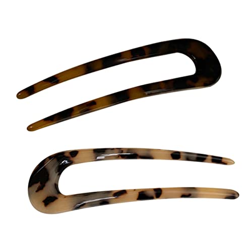 Veemoon 2er Set U-Form Haarstäbchen Aus Leopard-Muster Für Damen – Chinesische Haarspangen Und Clips Zur Stilvollen Haarfrisur – Perfekt Für Mädchen Und Frauen Ideal Für Besondere Anlässe von Veemoon