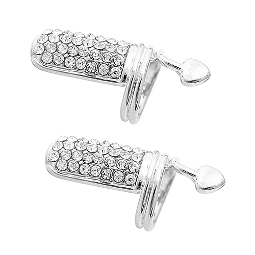 Veemoon Stilvoller Silberner Nagel Damenknöchel Nagelanhänger Mit Edelsteinen Damen-nagelkunst-dekoration von Veemoon