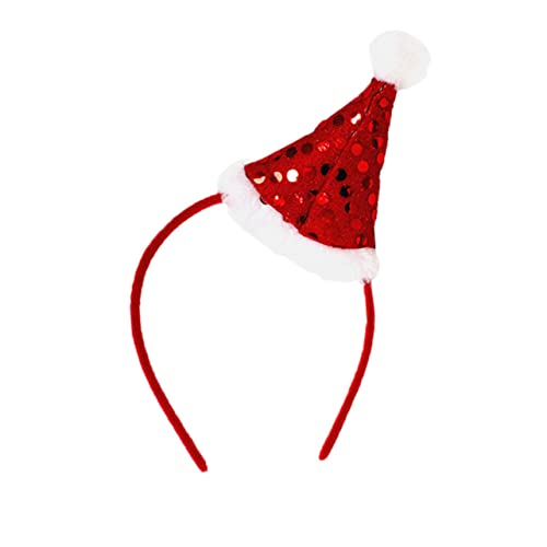 Veemoon 2er Set Weihnachtsmütze Haarreif Mit Pailletten - Festlicher Kopfschmuck Für Weihnachten - Ideal Für Cosplay Und Party Accessoires Grün/Rot von Veemoon
