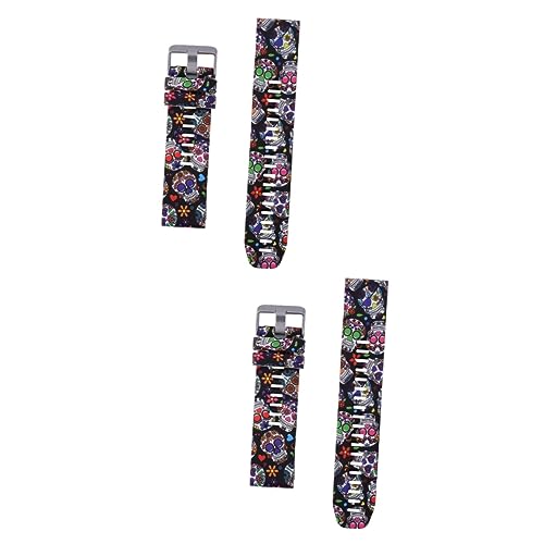 Veemoon 2St Silikonband Digitaluhren für Kinder Kinderarmbänder Schädel abnehm armbänder fashion design uhrenarmbänder Armband für Uhr intelligentes Uhrenarmband ersetzen Gurt Ersatzriemen von Veemoon