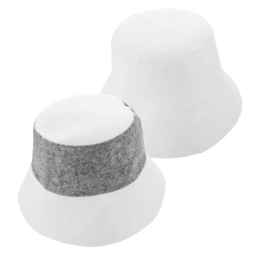 Veemoon 2stücke Filzhut Für Sauna Dampfbadhaube Für Damen Und Herren Isolierte Kopfbedeckung Für Spa Schützt Haare Und Kopf von Veemoon