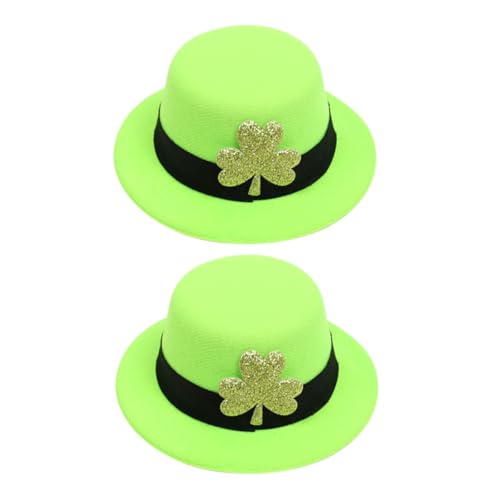Veemoon 2stücke Patrick's Day Haarnadeln Grünes Hut Haaraccessoire Kleeblatt Festival Kopfschmuck Elegant Und Bequem Für Karneval Und Mottopartys von Veemoon