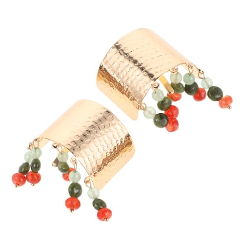 Veemoon 2stücke Pferdeschwanzklammer Mit Schnalle Dekorative Pferdeschwanzmanschette Glasperlen Pferdeschwanz-haaraccessoires Für Frauen Chinesische Haaraccessoires von Veemoon