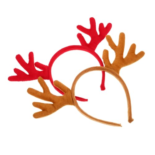 Veemoon 2stücke Rentiergeweih-stirnband Für Halloween Und Weihnachtsparty Haarreif Aus Geweih-material Passend Für Damen Und Mädchen Als Kopfschmuck Und Kostüm-accessoire von Veemoon