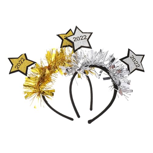 Veemoon 2stücke Silber Haarband Foto Requisiten Weihnachten Dekor Stirnbänder Haar Accessoires Für Neujahr Party Cosplay Wandhaken Platzsparend von Veemoon